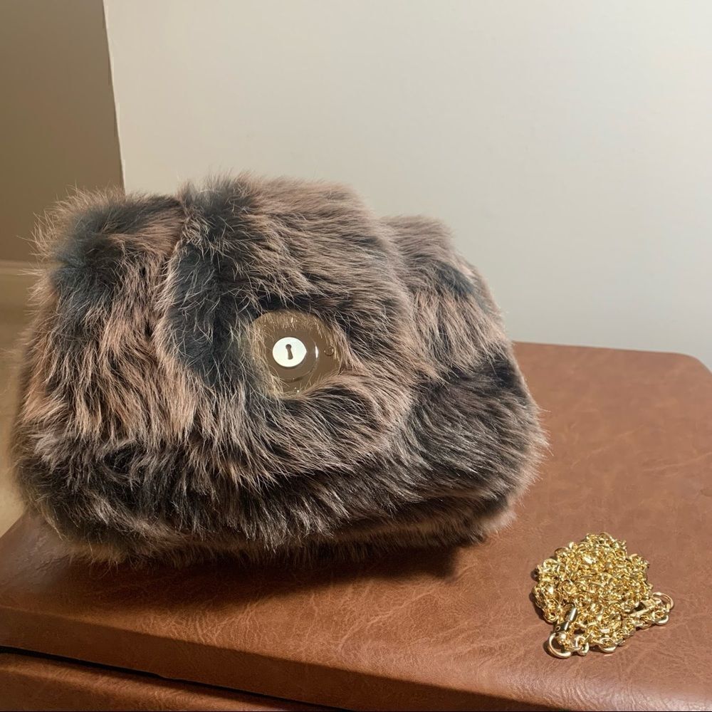 Henri Bendel Faux Fur Flap Purse